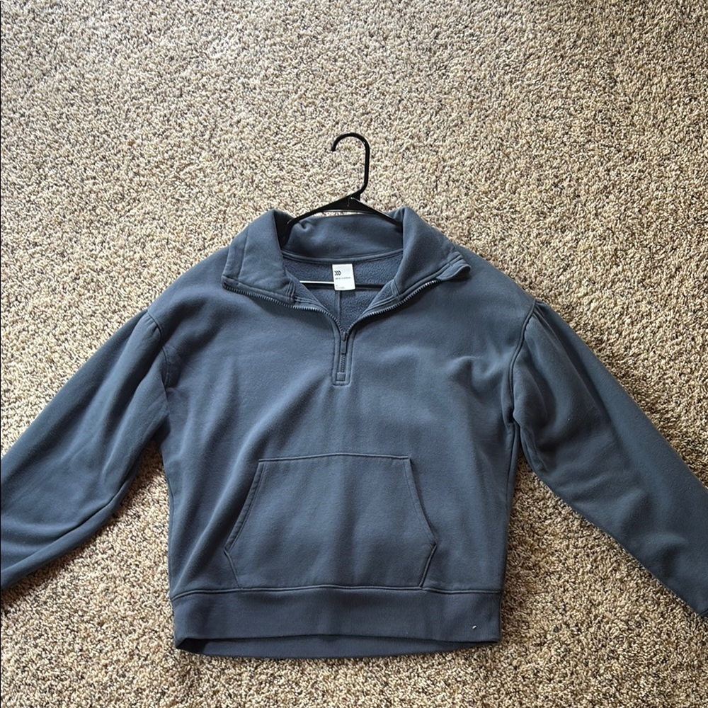Blue Quarter-Zip Pullover